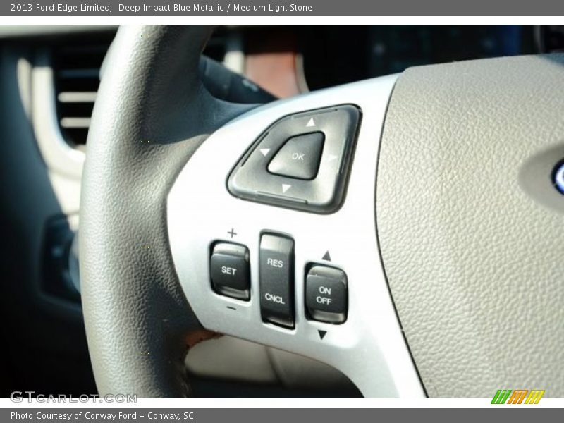 Deep Impact Blue Metallic / Medium Light Stone 2013 Ford Edge Limited
