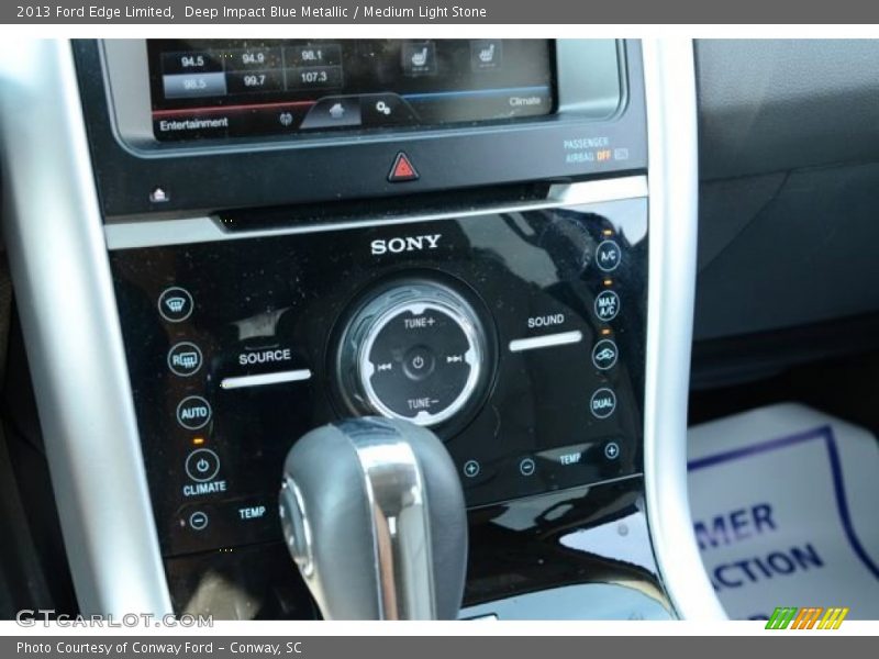 Deep Impact Blue Metallic / Medium Light Stone 2013 Ford Edge Limited