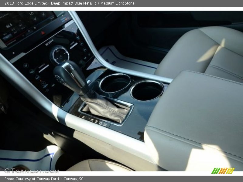 Deep Impact Blue Metallic / Medium Light Stone 2013 Ford Edge Limited