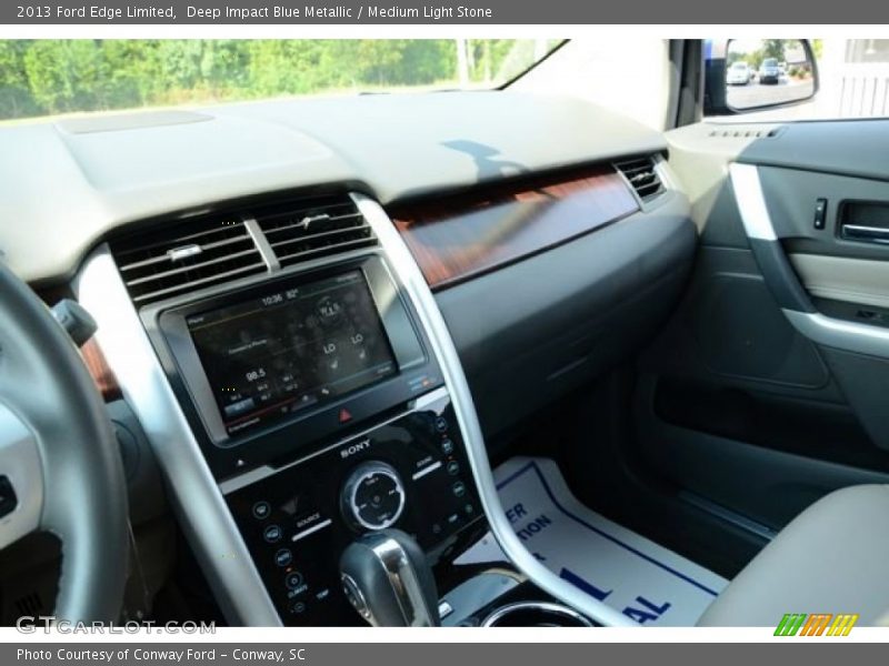 Deep Impact Blue Metallic / Medium Light Stone 2013 Ford Edge Limited