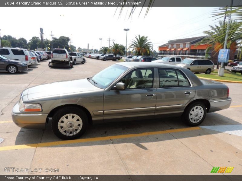 Spruce Green Metallic / Medium Parchment 2004 Mercury Grand Marquis GS