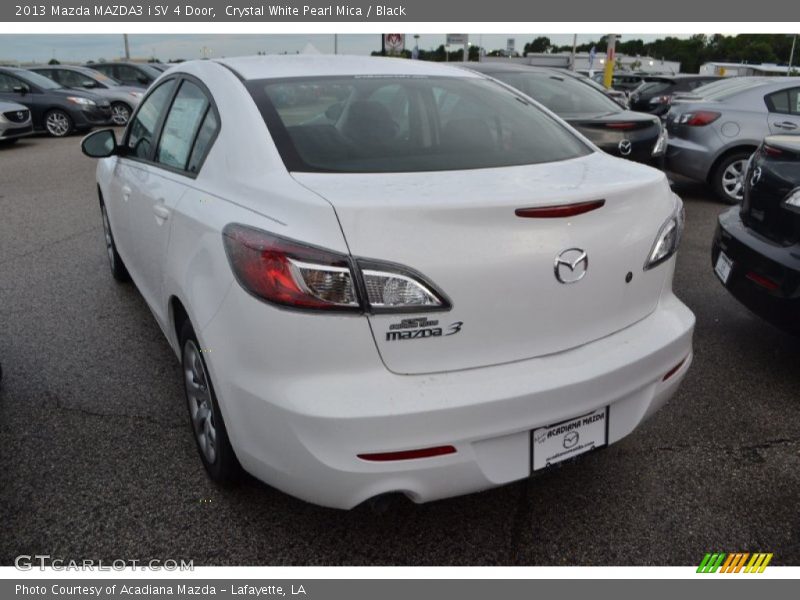 Crystal White Pearl Mica / Black 2013 Mazda MAZDA3 i SV 4 Door