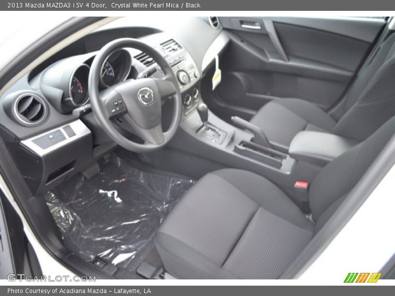 Crystal White Pearl Mica / Black 2013 Mazda MAZDA3 i SV 4 Door
