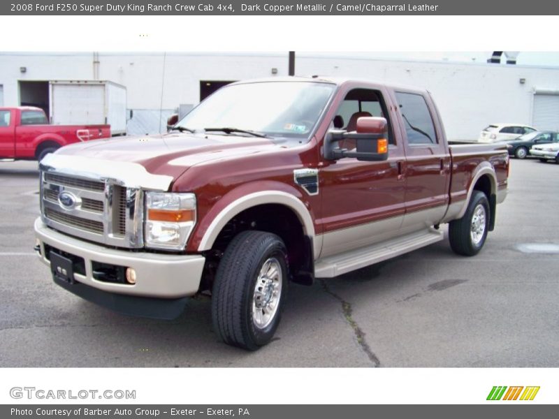 Dark Copper Metallic / Camel/Chaparral Leather 2008 Ford F250 Super Duty King Ranch Crew Cab 4x4