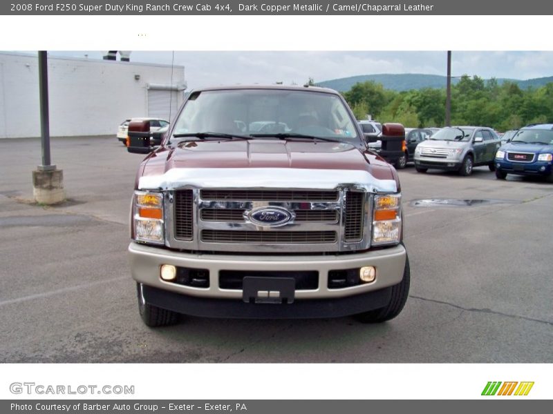 Dark Copper Metallic / Camel/Chaparral Leather 2008 Ford F250 Super Duty King Ranch Crew Cab 4x4