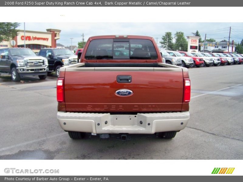 Dark Copper Metallic / Camel/Chaparral Leather 2008 Ford F250 Super Duty King Ranch Crew Cab 4x4
