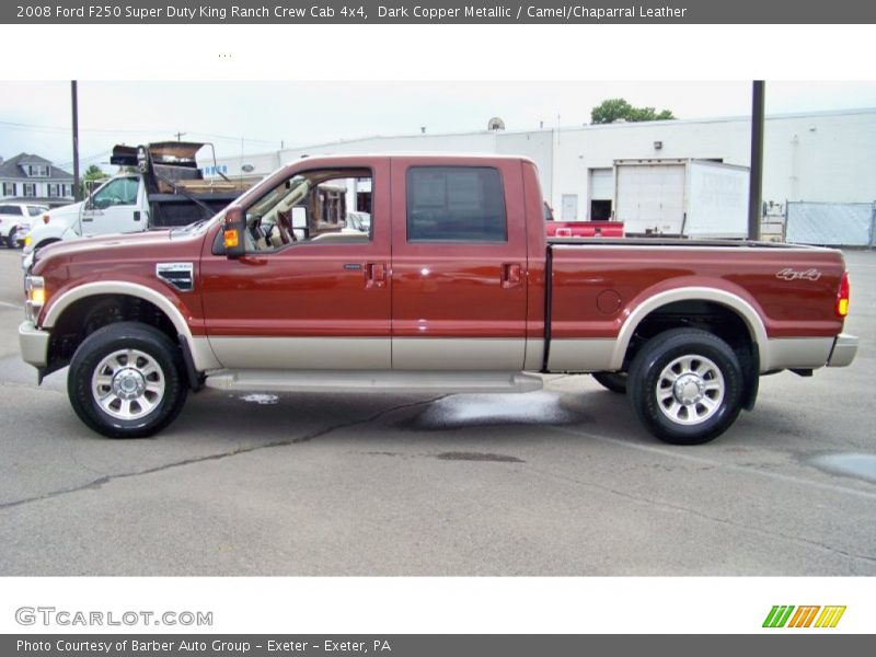 Dark Copper Metallic / Camel/Chaparral Leather 2008 Ford F250 Super Duty King Ranch Crew Cab 4x4
