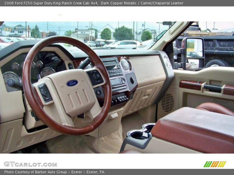 Dark Copper Metallic / Camel/Chaparral Leather 2008 Ford F250 Super Duty King Ranch Crew Cab 4x4
