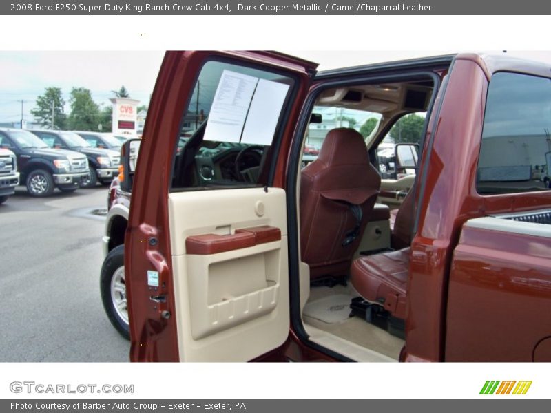 Dark Copper Metallic / Camel/Chaparral Leather 2008 Ford F250 Super Duty King Ranch Crew Cab 4x4