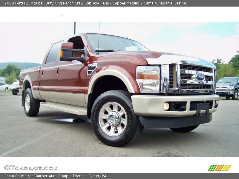 Dark Copper Metallic / Camel/Chaparral Leather 2008 Ford F250 Super Duty King Ranch Crew Cab 4x4