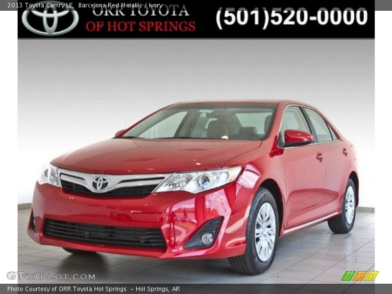 Barcelona Red Metallic / Ivory 2013 Toyota Camry LE