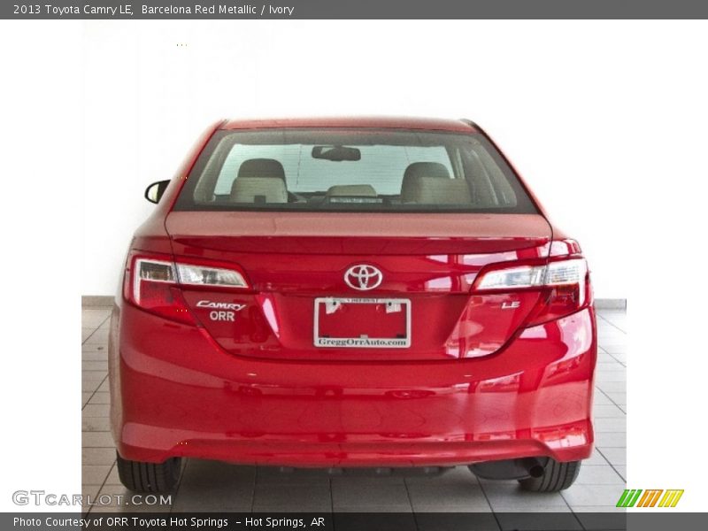 Barcelona Red Metallic / Ivory 2013 Toyota Camry LE