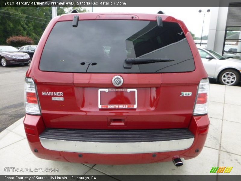 Sangria Red Metallic / Stone 2010 Mercury Mariner V6 Premier 4WD