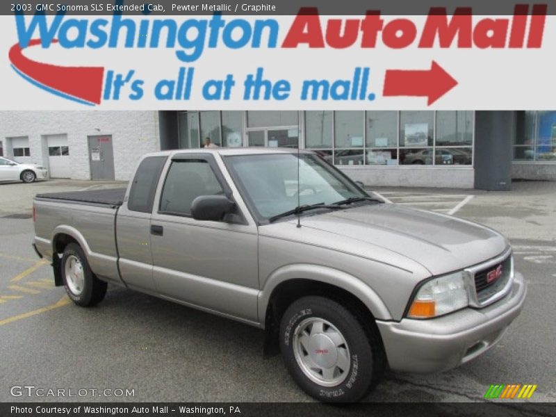 Pewter Metallic / Graphite 2003 GMC Sonoma SLS Extended Cab