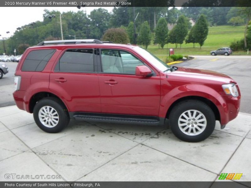 Sangria Red Metallic / Stone 2010 Mercury Mariner V6 Premier 4WD