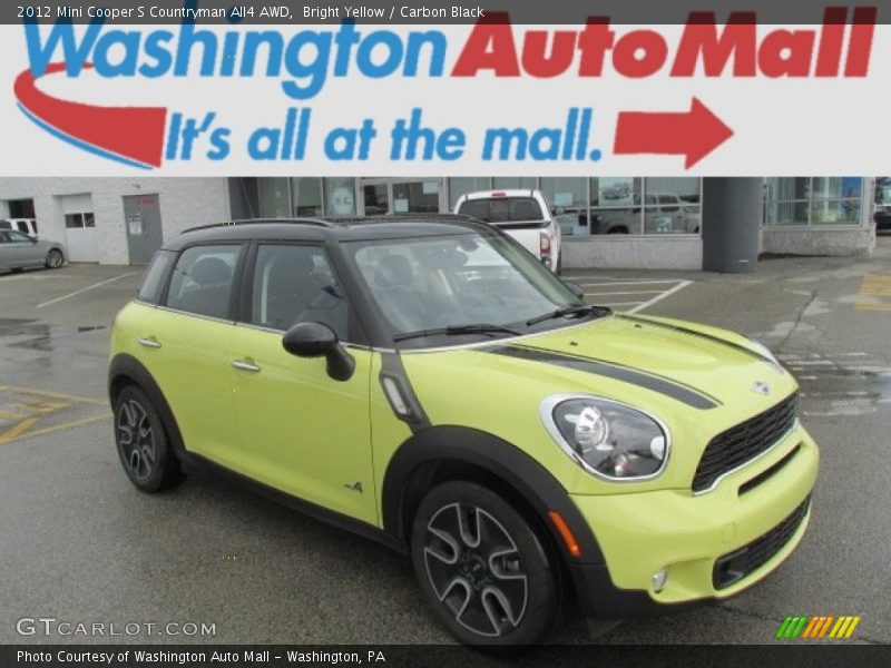 Bright Yellow / Carbon Black 2012 Mini Cooper S Countryman All4 AWD
