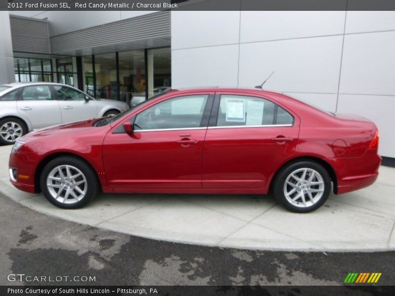 Red Candy Metallic / Charcoal Black 2012 Ford Fusion SEL
