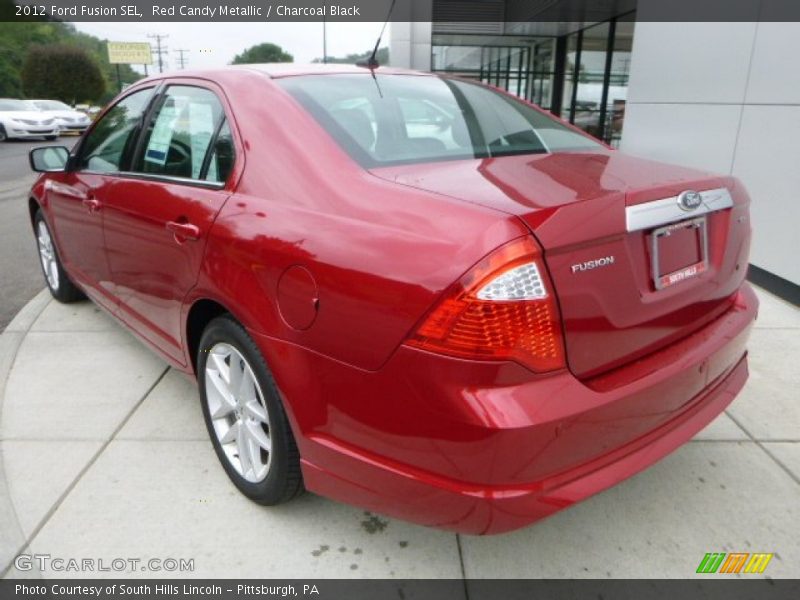 Red Candy Metallic / Charcoal Black 2012 Ford Fusion SEL