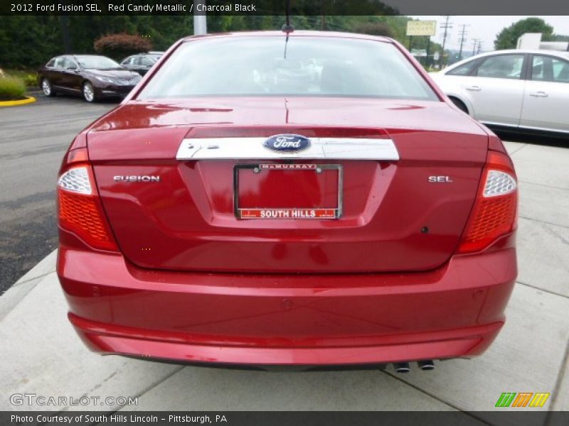 Red Candy Metallic / Charcoal Black 2012 Ford Fusion SEL