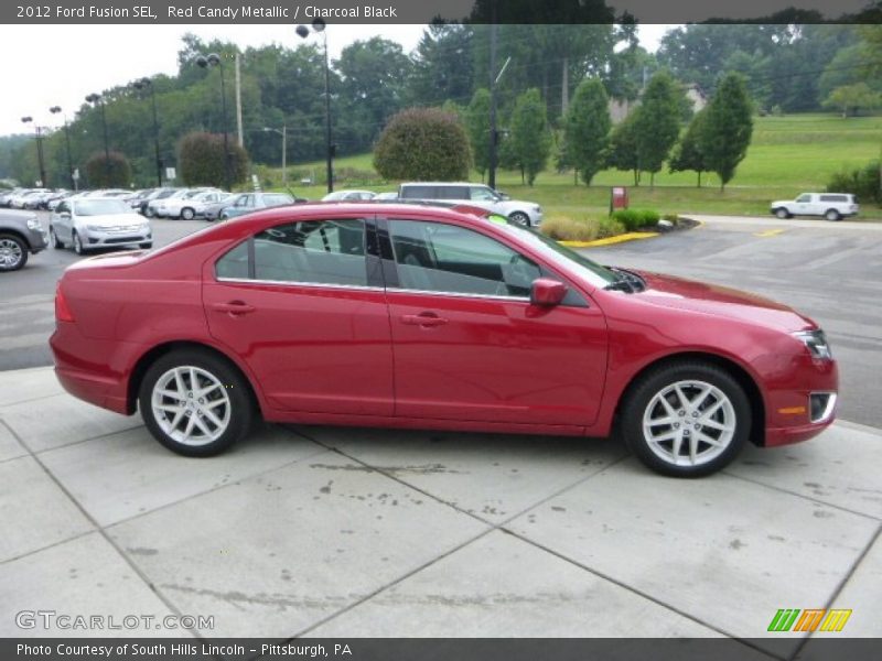 Red Candy Metallic / Charcoal Black 2012 Ford Fusion SEL
