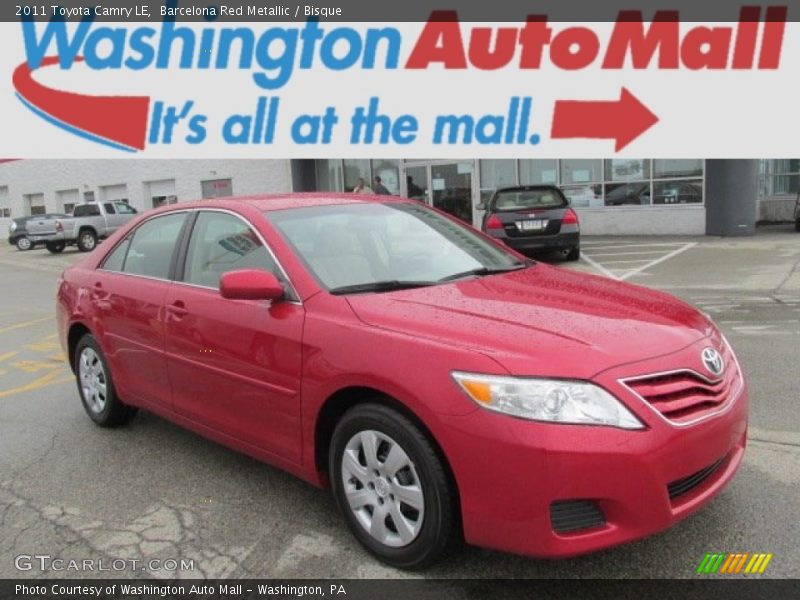 Barcelona Red Metallic / Bisque 2011 Toyota Camry LE