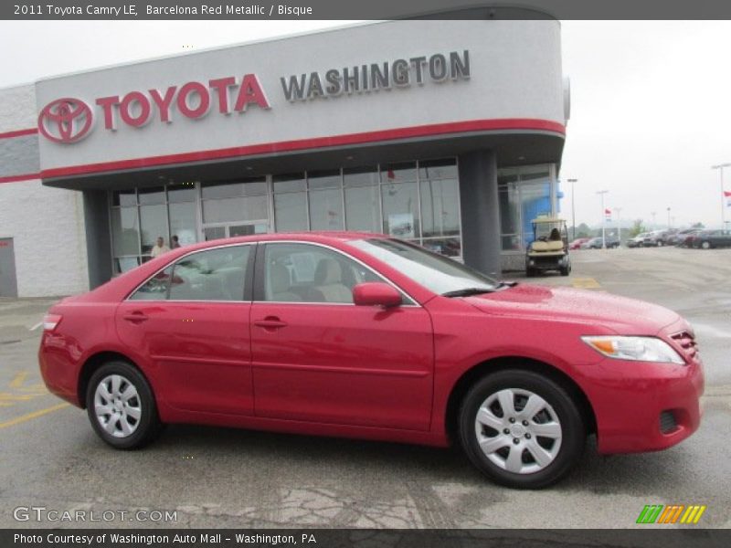 Barcelona Red Metallic / Bisque 2011 Toyota Camry LE