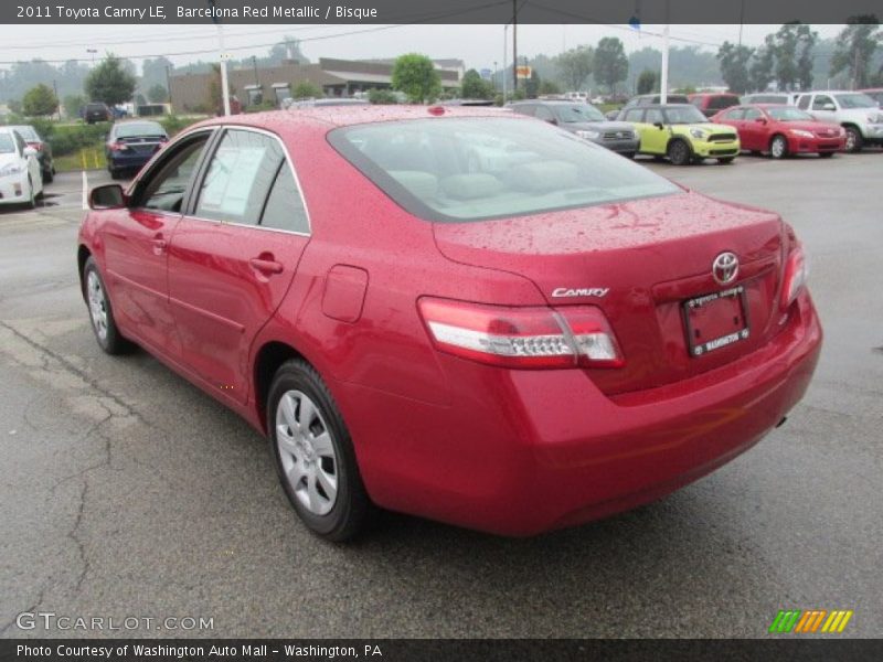 Barcelona Red Metallic / Bisque 2011 Toyota Camry LE