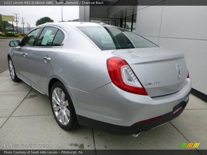 Silver Diamond / Charcoal Black 2013 Lincoln MKS EcoBoost AWD
