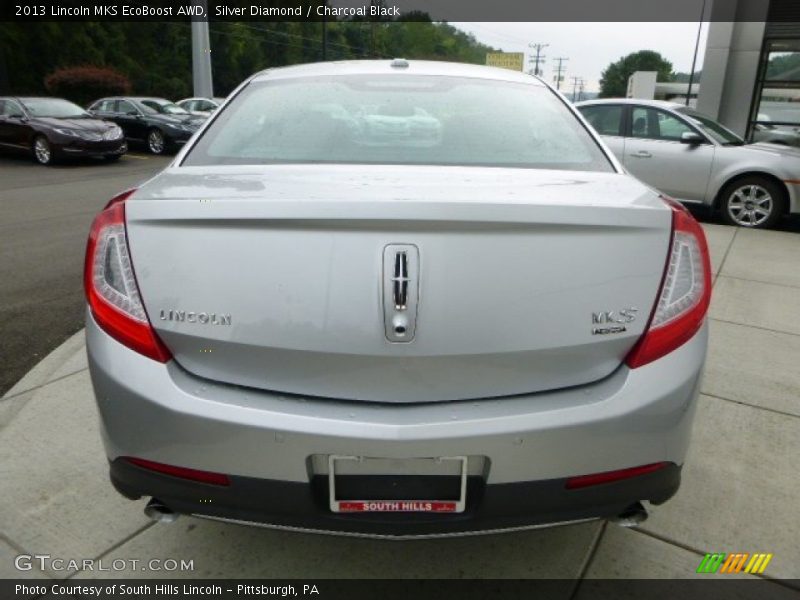 Silver Diamond / Charcoal Black 2013 Lincoln MKS EcoBoost AWD