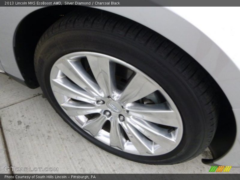 Silver Diamond / Charcoal Black 2013 Lincoln MKS EcoBoost AWD