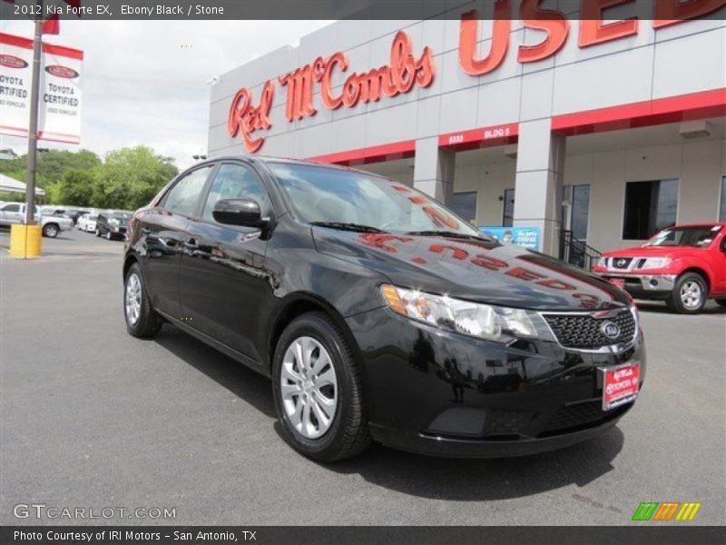 Ebony Black / Stone 2012 Kia Forte EX