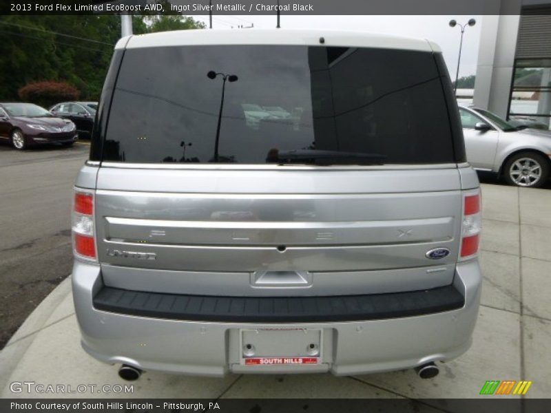Ingot Silver Metallic / Charcoal Black 2013 Ford Flex Limited EcoBoost AWD