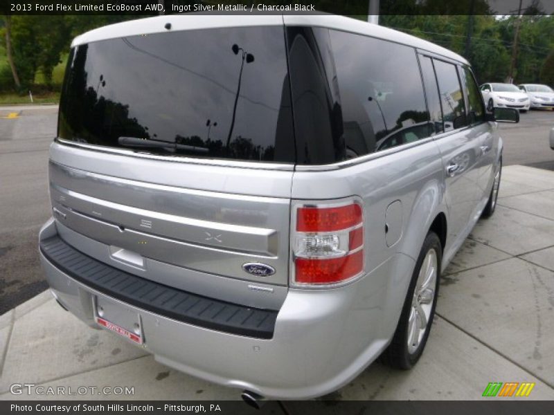 Ingot Silver Metallic / Charcoal Black 2013 Ford Flex Limited EcoBoost AWD