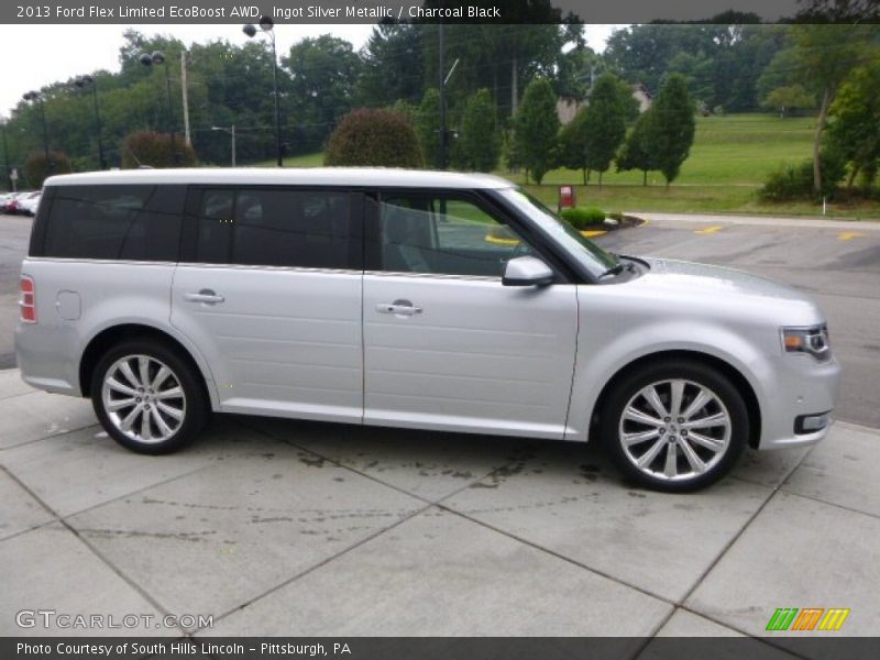 Ingot Silver Metallic / Charcoal Black 2013 Ford Flex Limited EcoBoost AWD