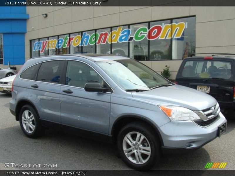 Glacier Blue Metallic / Gray 2011 Honda CR-V EX 4WD