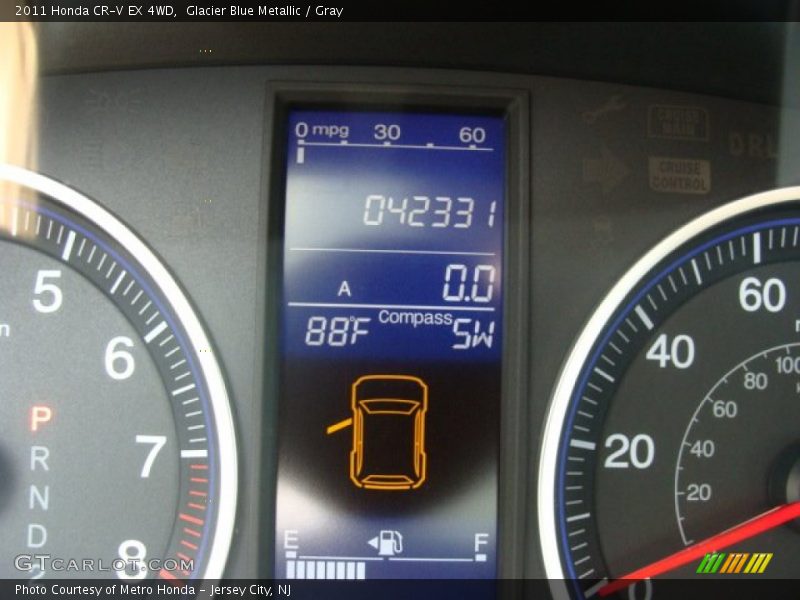 Glacier Blue Metallic / Gray 2011 Honda CR-V EX 4WD