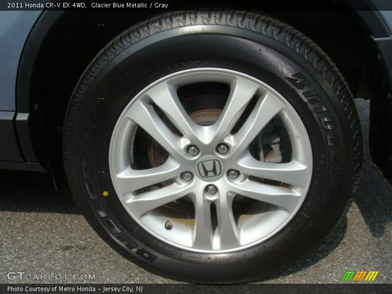 Glacier Blue Metallic / Gray 2011 Honda CR-V EX 4WD