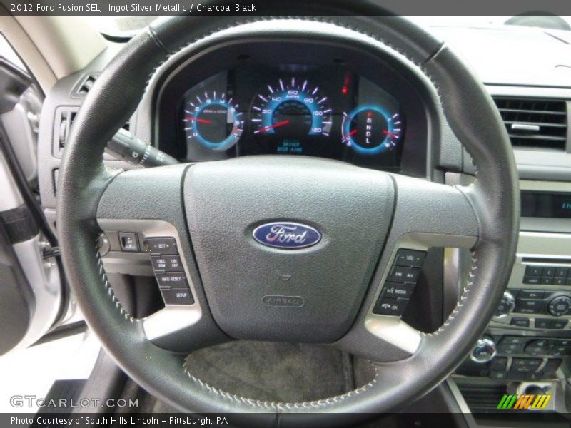Ingot Silver Metallic / Charcoal Black 2012 Ford Fusion SEL