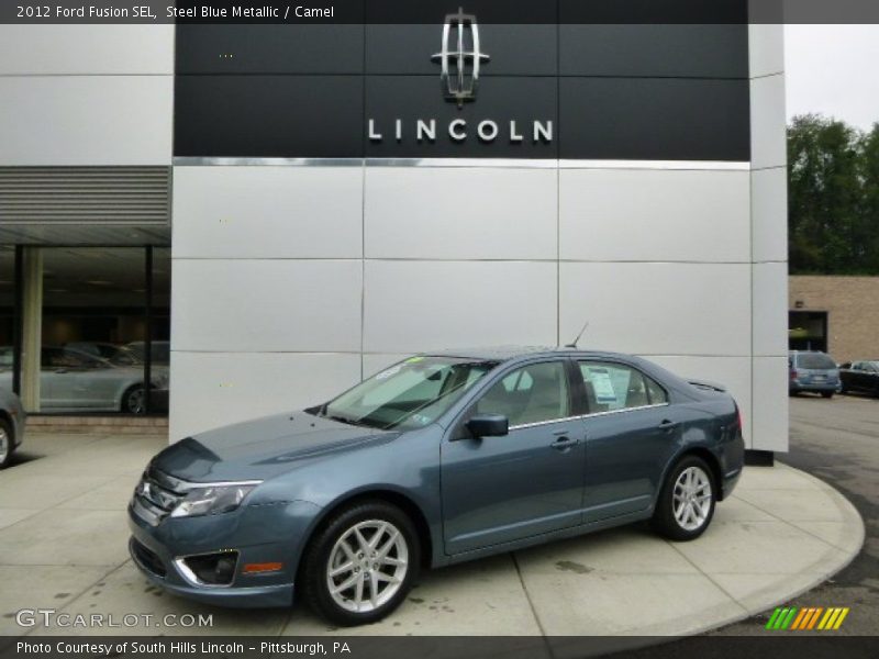 Steel Blue Metallic / Camel 2012 Ford Fusion SEL