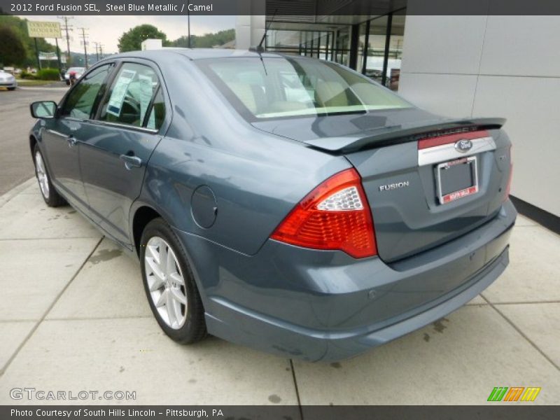 Steel Blue Metallic / Camel 2012 Ford Fusion SEL