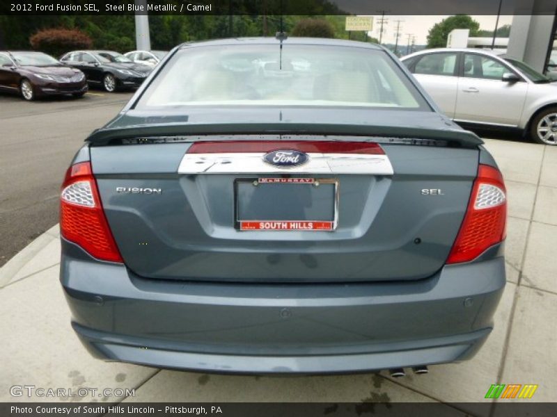 Steel Blue Metallic / Camel 2012 Ford Fusion SEL