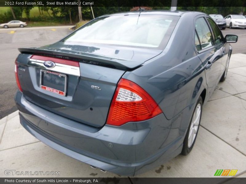 Steel Blue Metallic / Camel 2012 Ford Fusion SEL