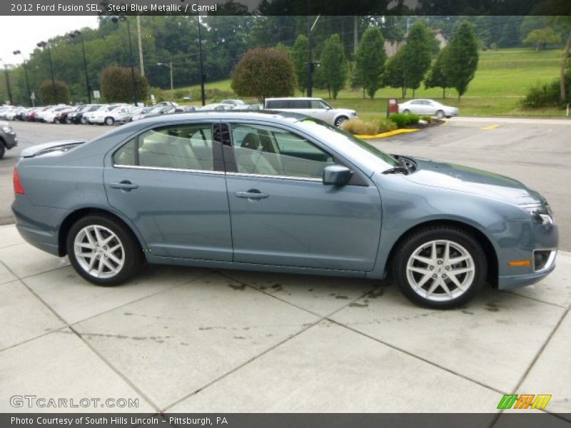 Steel Blue Metallic / Camel 2012 Ford Fusion SEL