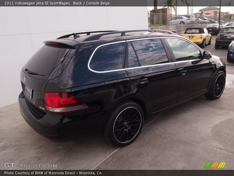 Black / Cornsilk Beige 2011 Volkswagen Jetta SE SportWagen