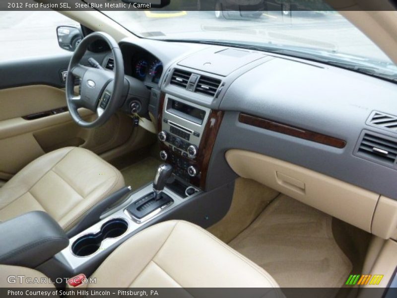 Steel Blue Metallic / Camel 2012 Ford Fusion SEL