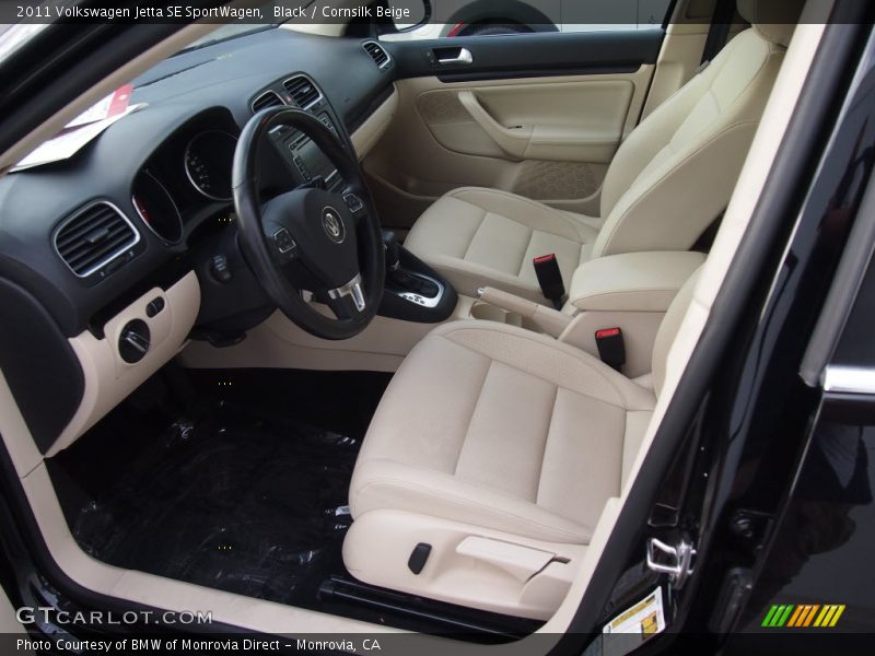 Black / Cornsilk Beige 2011 Volkswagen Jetta SE SportWagen