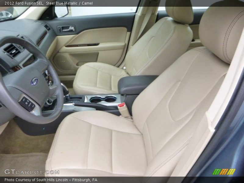 Steel Blue Metallic / Camel 2012 Ford Fusion SEL
