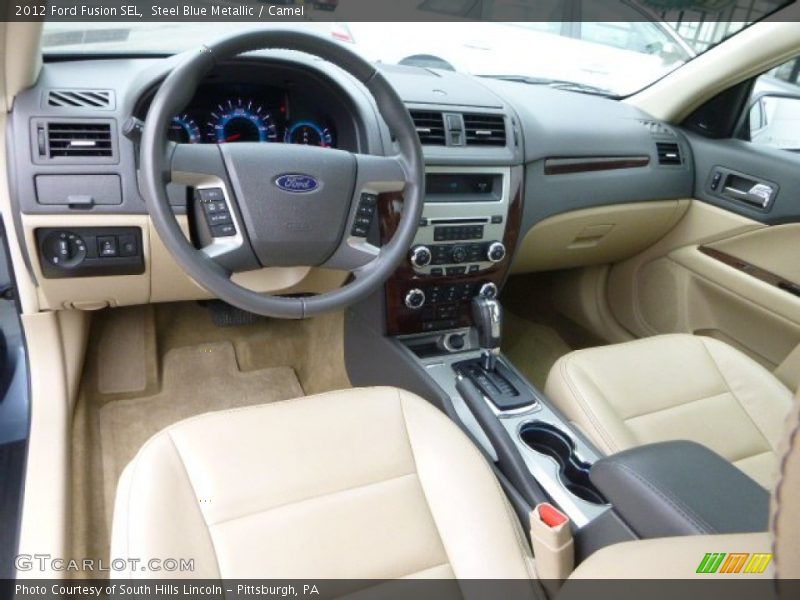 Steel Blue Metallic / Camel 2012 Ford Fusion SEL