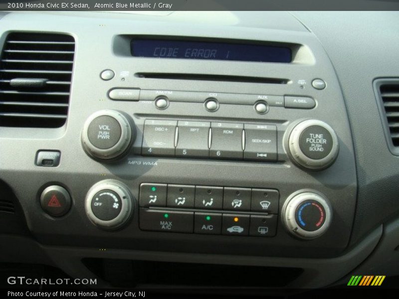 Atomic Blue Metallic / Gray 2010 Honda Civic EX Sedan