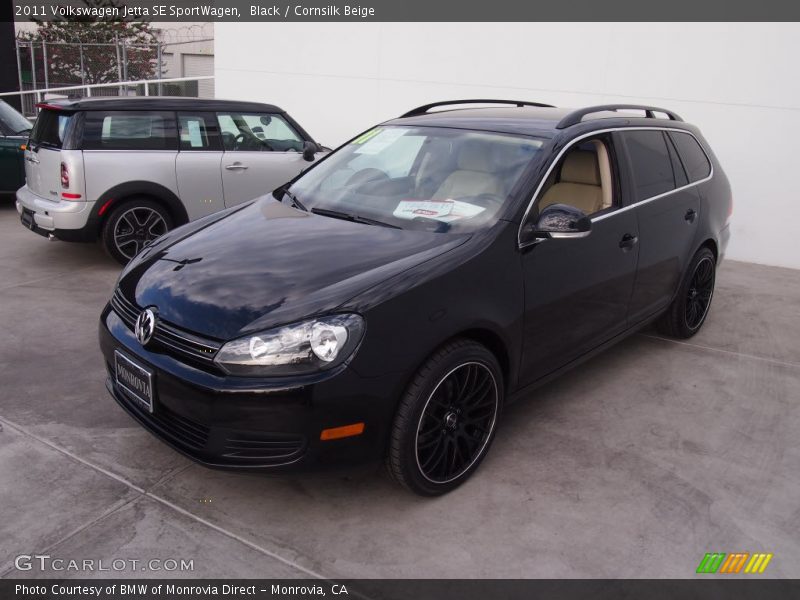 Black / Cornsilk Beige 2011 Volkswagen Jetta SE SportWagen